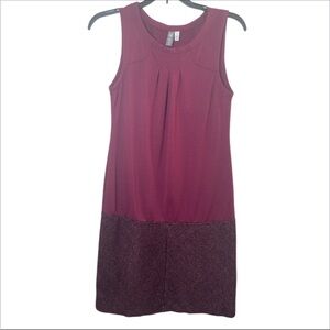 Ibex Merino Wool Burgundy Tank Dress Women’s XS Sierra Herringbone Minimalist